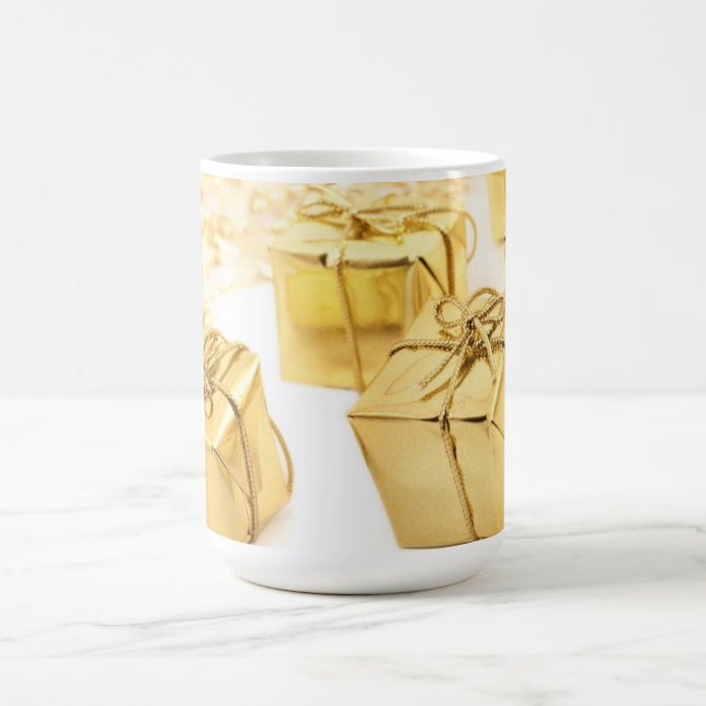 Golden Packages Christmas Coffee Mug (Center)