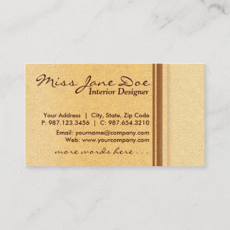 golden paisley business card