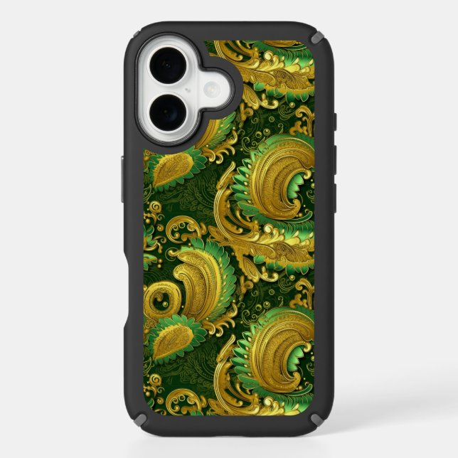 golden paisley iPhone Case (Front)