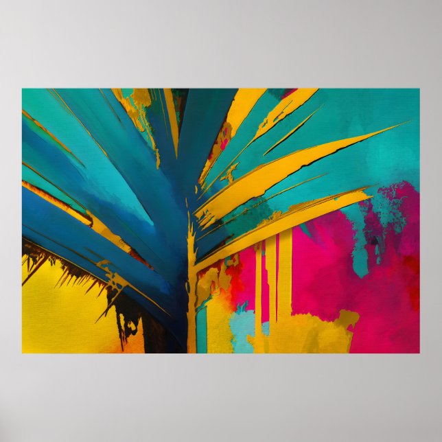 Golden Palm – Abstract Tropical Energy Poster (Front)