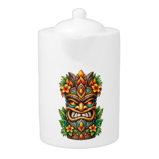 Golden Palm Crown Tiki Teapot