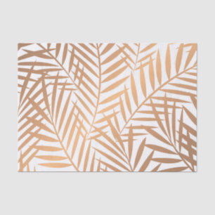 Golden Palm Tree Leaf Pattern Tissue Paper