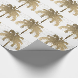 Golden Palm Trees Wrapping Paper