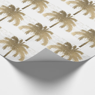 Golden Palm Trees Wrapping Paper