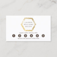 Golden Palms Spray Tanning Logo White Loyalty Card