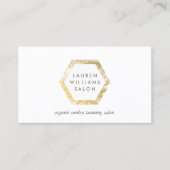 Golden Palms Spray Tanning Salon Logo on White Business Card (Front)