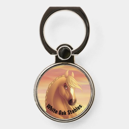 Golden Palomino Horse Promotional Phone Ring Stand