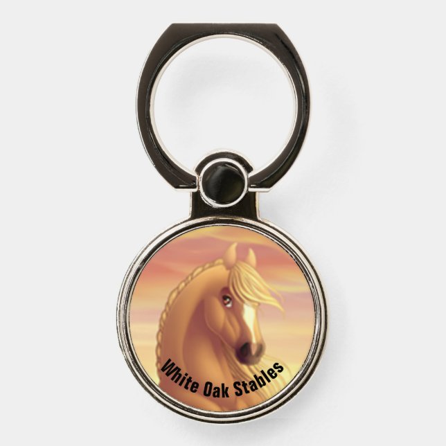 Golden Palomino Horse Promotional Phone Ring Stand (Front)