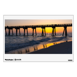 Golden Panama City Beach Sunset Reflections Decal