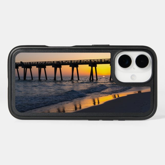Golden Panama City Beach Sunset Reflections Otterbox iPhone Case (Back Horizontal)