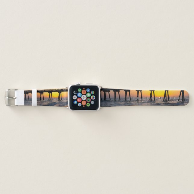 Golden Panama City Sunset Reflections Apple Bands (Front)