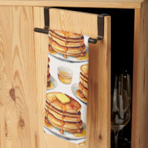 Golden Pancake Morning Watercolor Syrup and Butter