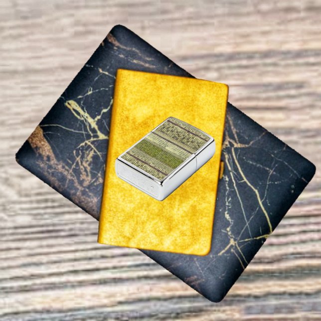 Golden Panes   Zippo Lighter (This Golden Panes Zippo Lighter is as elegant as you can get!)