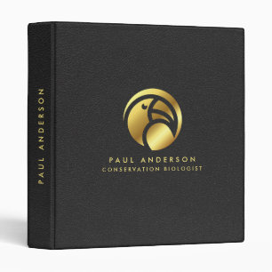 Golden Parrot Logo Conservation Biologist 3 Ring Binder