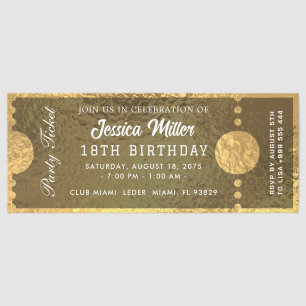 Golden Party Raffle Tickets
