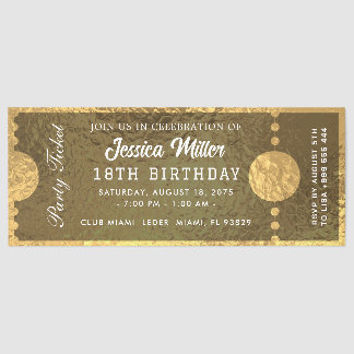 Golden Party Raffle Tickets