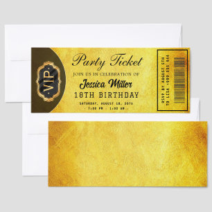 Golden Party Raffle Tickets