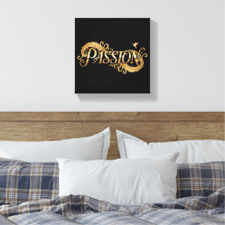 Golden Passion – Luxury Typography Inspirational D Canvas Print