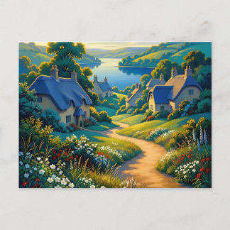 Golden Path to Blue Water Postcard