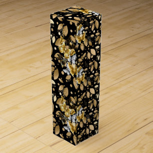 Golden Pattern 06.bw Black BG Wine Box