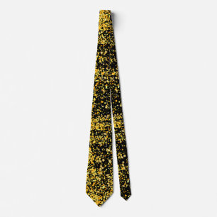 Golden Pattern 11.bw Black BG Neck Tie