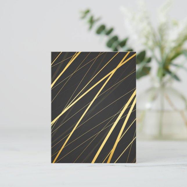 Golden Pattern 1 Holiday Postcard (Standing Front)