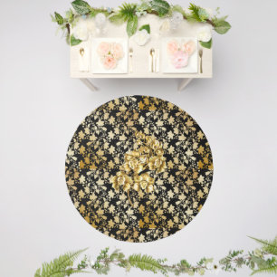 Golden pattern 21,bw. Black BG Outdoor Rug