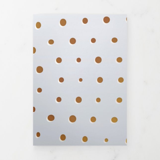 Golden Pattern 5 Tri-Fold Holiday Card (Cover)