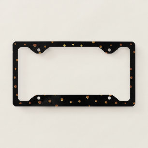 Golden Pattern 6 License Plate Frame