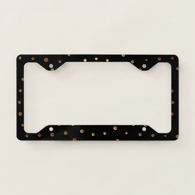 Golden Pattern 6 License Plate Frame (Front)