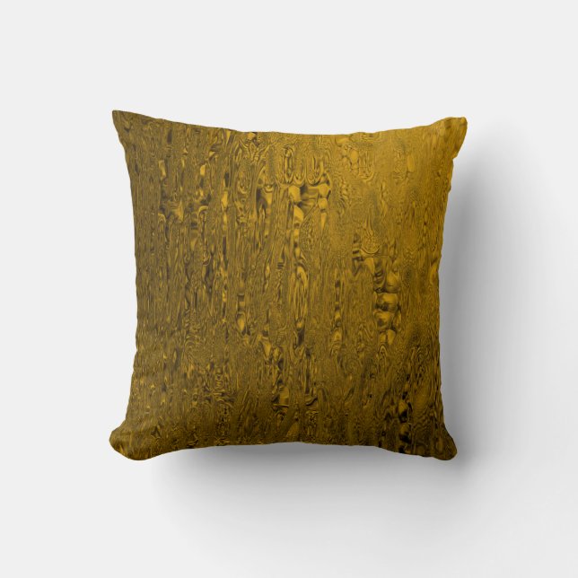 Golden pattern throw pillow (Front)