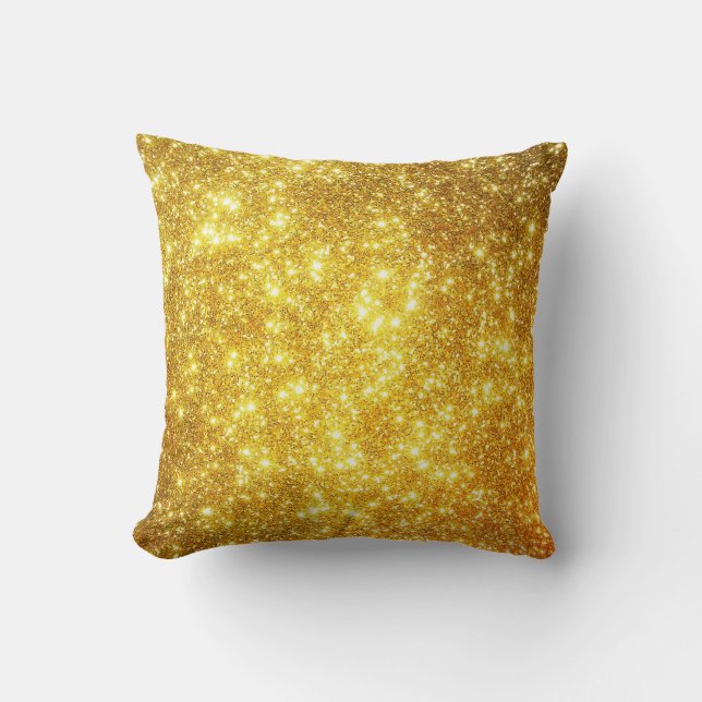 Golden pattern throw pillow (Front)