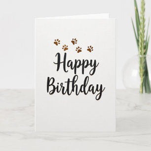 Golden Paw Birthday Card
