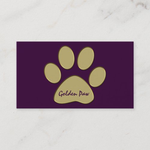 golden paw business card template