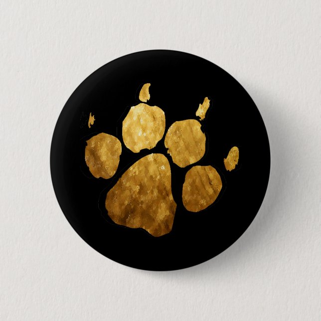 Golden paw Print Button (Front)