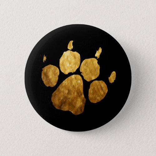 Golden paw Print Button