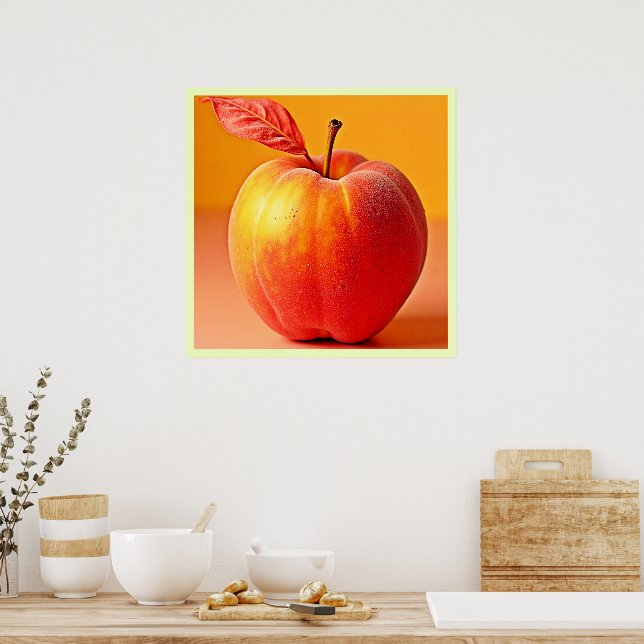 Golden Peach Perfection Design Poster (Kitchen)