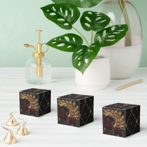 Golden Peacock Baroque Porcelain Pitcher  Favor Boxes