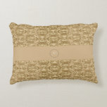 Golden Peacock Feather Inspired Design Accent Pillow at Zazzle