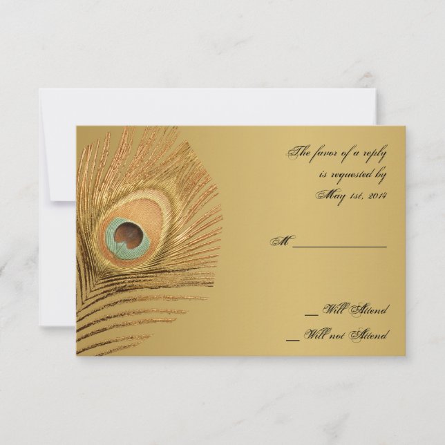 Golden Peacock Response Card (Front)
