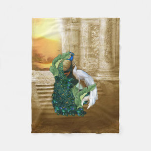 Golden Peacock Temple Dreams All-Over-Print Tank T Fleece Blanket