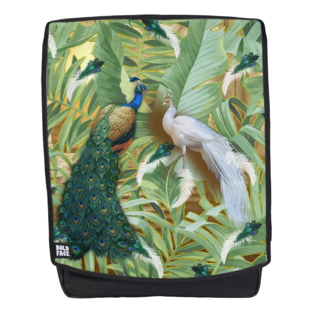 Golden Peacock Temple Dreams Collection Backpack (Front)
