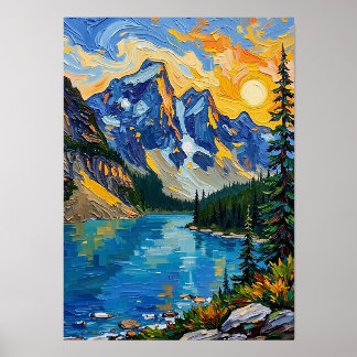 Golden Peaks – Impasto Mountain Serenity Holder