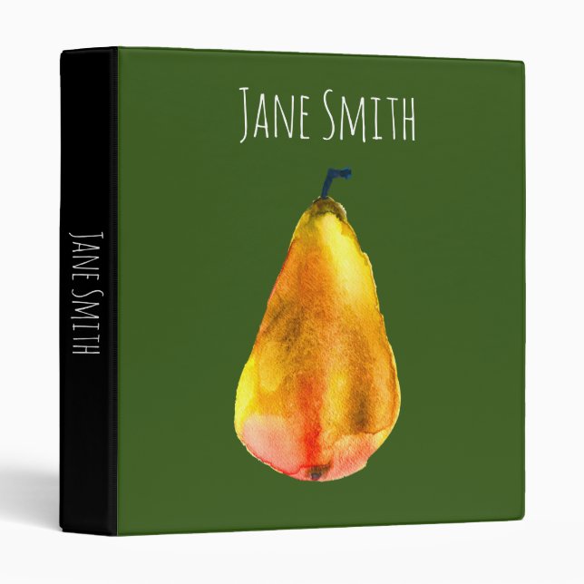 Golden Pear Fruit art 3 Ring Binder (Front/Spine)