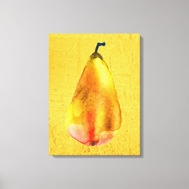 Golden Pear Fruit art Canvas Print (Front)