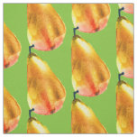 Golden Pear Fruit art Fabric