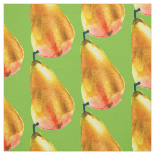 Golden Pear Fruit art Fabric