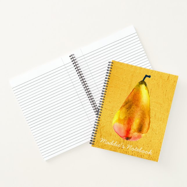 Golden Pear fruit art Notebook (Inside)
