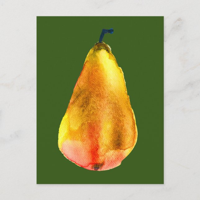 Golden Pear fruit art Postcard (Front)