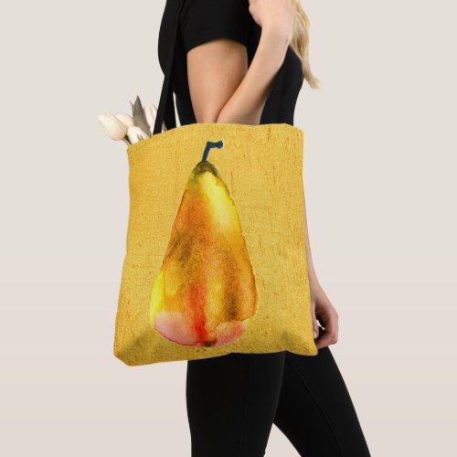 Golden Pear fruit art Tote Bag